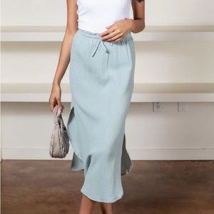 BB Dakota by Steve Madden Light Blue Maxi Skirt